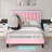 Breella Vegan Leather Platform Bed-544814360-597116167