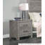 Table de chevet de style rustique 1Pc avec 2 tiroirs de style transitionnel