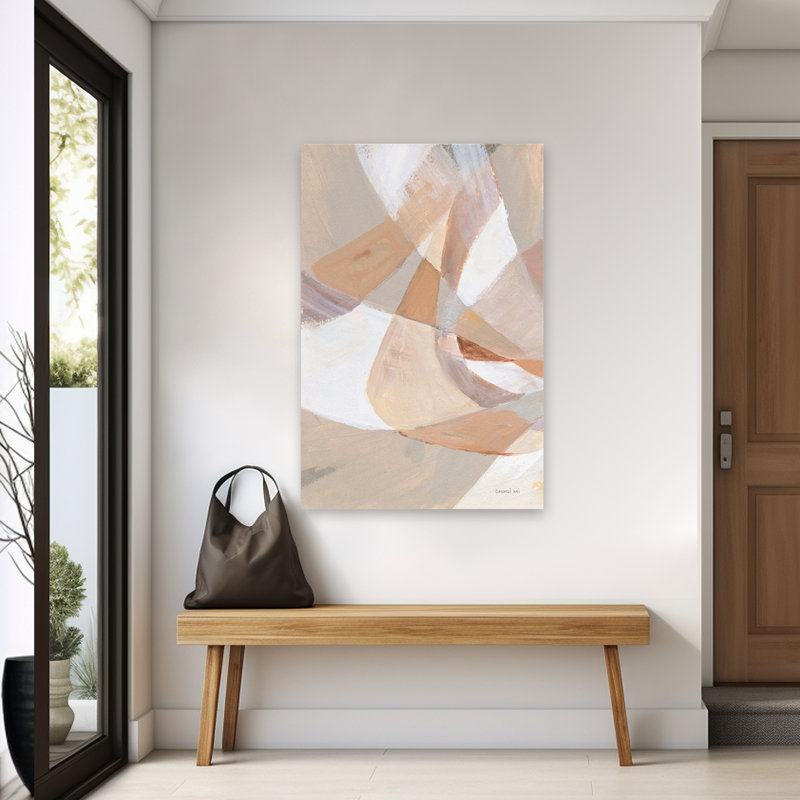 Abstrait et beige dans des pièces d'art, H 60 po x l 40 po