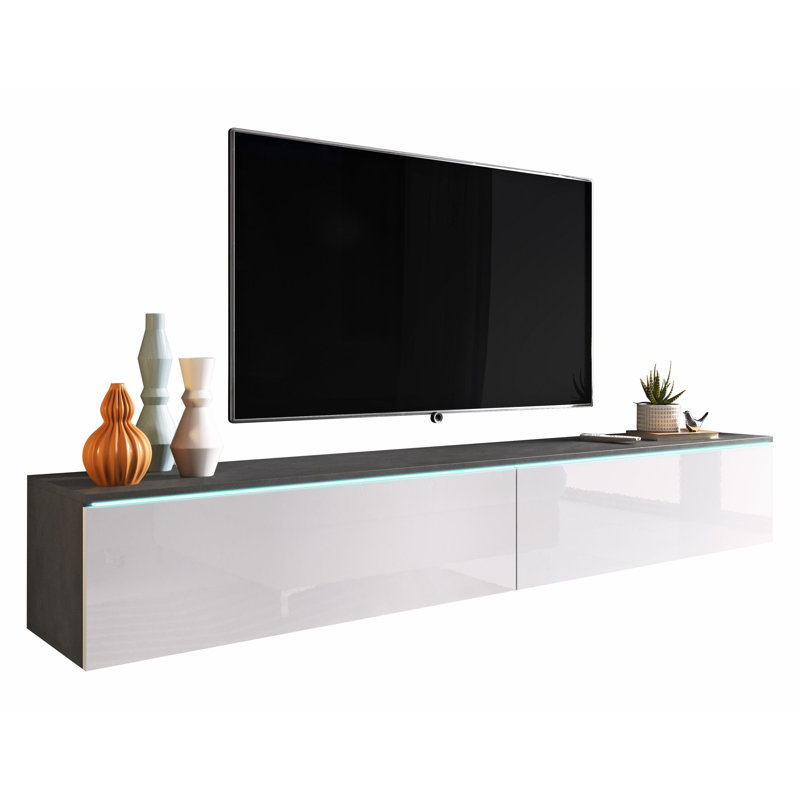 Bahwana TV Stand, Matera/Gloss White, 180cm