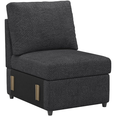 Armless Chair Single Seat Module For Modular Sectional Sofa