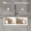 Évier de cuisine à double cuve en argile réfractaire encastré / encastré blanc avec accessoires Oslo l 32 po x P 19 po Oslo