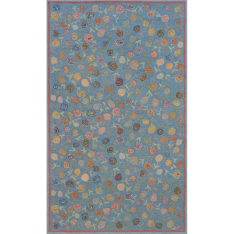 Florals Area Rug, Blue, 3' x 5'