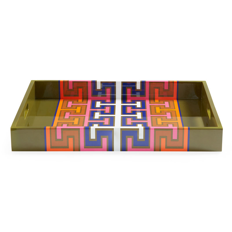 Colorful Rectangular Lacquer Decorative Tray