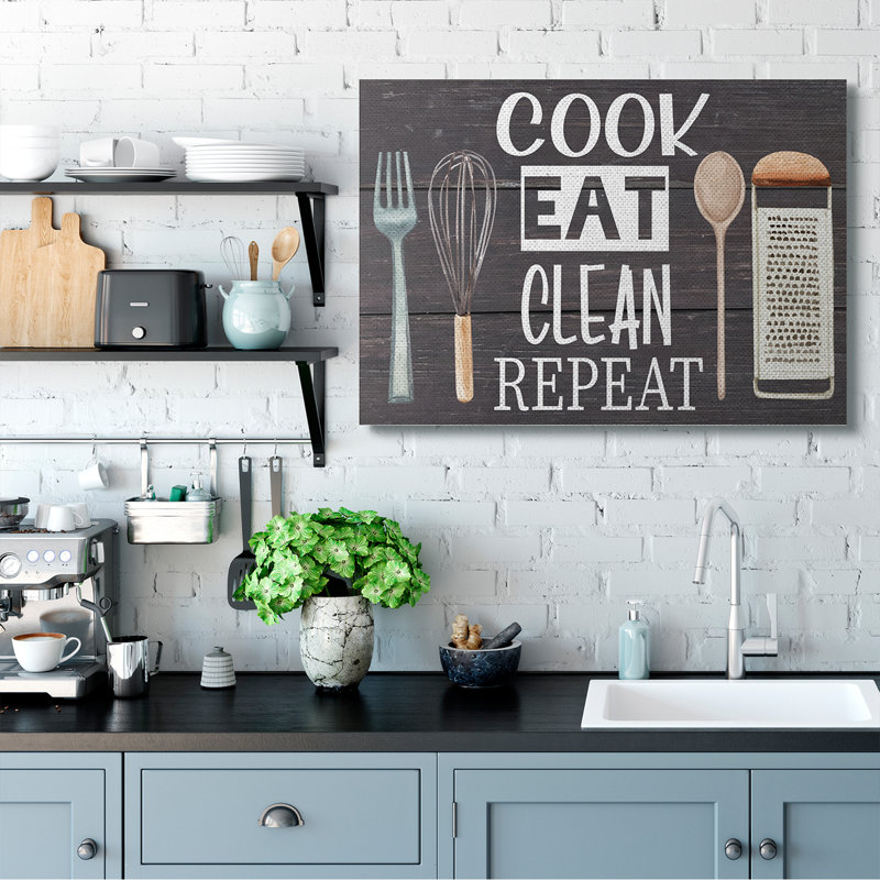 Ustensiles de cuisine «Cook Eat Clean», Toile tendue, H 36 po x l 48 po