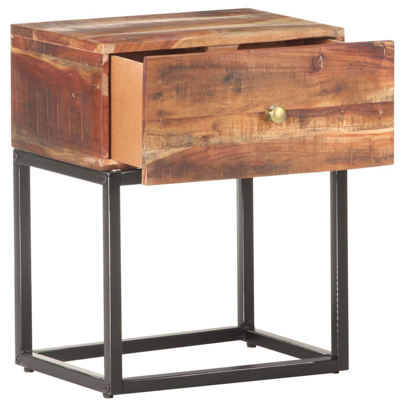 Quarterman 40cm W Iron Bedside Table