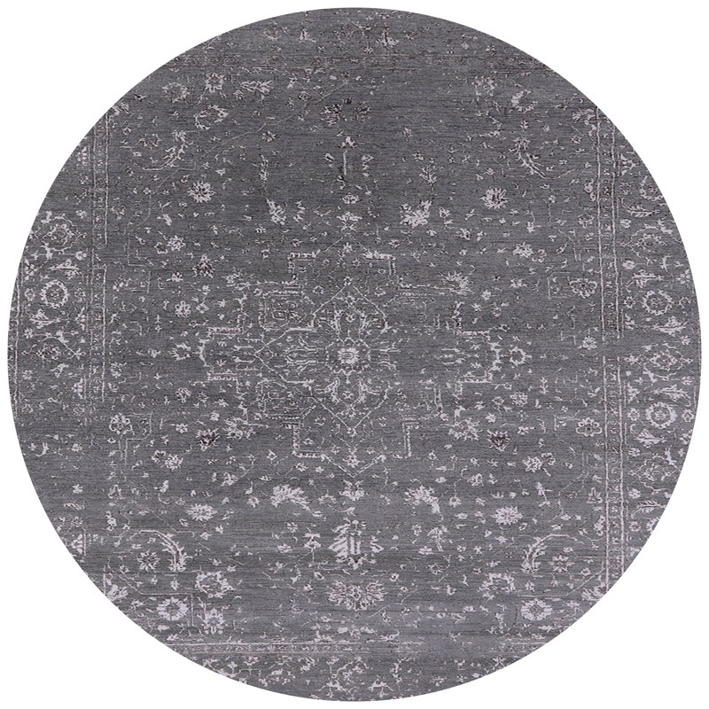 Tapis oriental gris foncé Hampston, Rond 5 pi