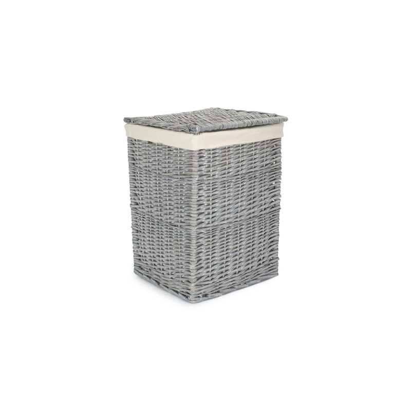 Wicker Laundry Hamper with Handles, 50cm H x 33cm W x 33cm D