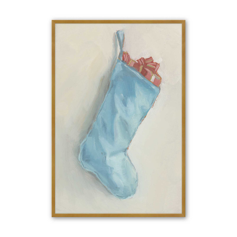 «Vibrant Stocking II» par Ethan Harper, reproduction d'art sur toile, H 16 po x l 12 po, Doré