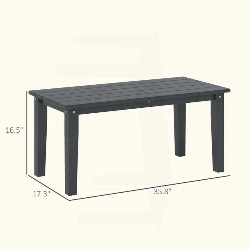 Table de patio, table basse d'extérieur, Noir