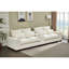 Canapé modulaire à 6 places beige avec console, charge, lecture, porte-gobelets, microfibre, structure en bois massif, profondeur de 128 po, largeur de 65 po, hauteur de 37,78 po, poids de 303,48 lb, lampe, hauteur