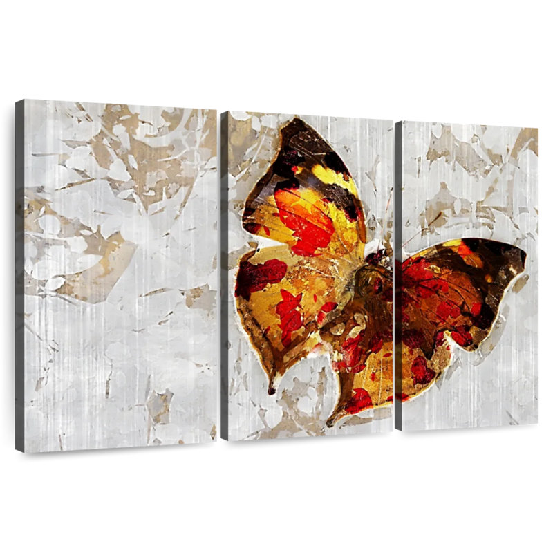 Brampt Grunge Butterfly, 32" H x 50" W