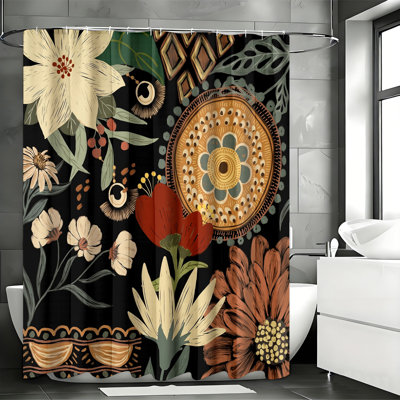 Shower Curtain with Hooks Included