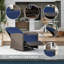 Fauteuil inclinable pivotant en osier pour l'extérieur Outsunny (excluant la table)-1874493516
