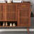 Nut-Brown Solid wood Shoe Storage