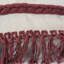 Coussin lombaire tressé à franges en macramé-101178598