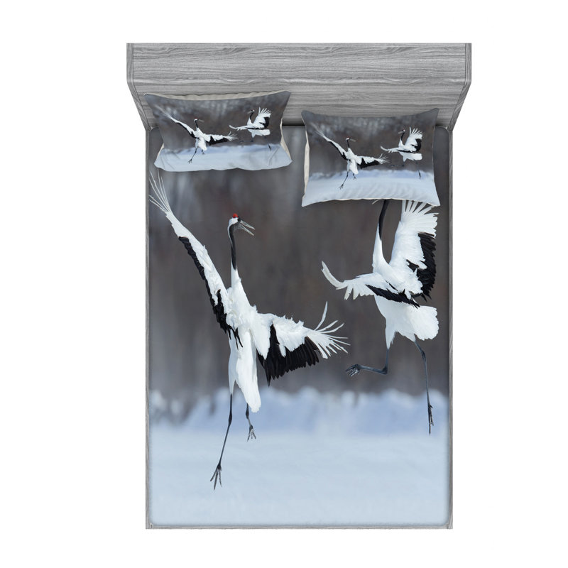 Ensemble de draps dansant romantique, Ensemble de draps pour taille de lit double et deu