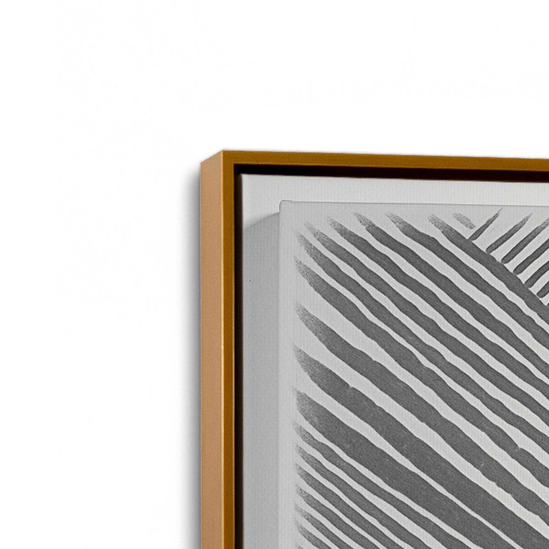 Linear Illusion III, reproduction sur toile, Cadre flottant or poli, H 16,75 po x l 16,75 po x P 1,75 po