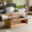 Table basse à plateau relevable 43,3 po en bois massif avec rangement caché-659366093