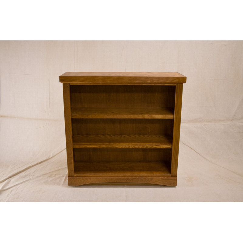 Cusack 37.5" W Solid Standard Bookcase, Mission Oak, 36"H x 37.5"W x 12.25"D
