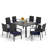 Asfand 8 - Person Patio Dining Set with Square Table , Cushions Included-97671764
