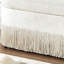 Banc de rangement ovale rembourré à franges-482251095