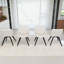 Ensemble de 4 chaises de salle à manger, chaise de salle à manger de cuisine moderne médiévale, chaises décoratives en polyuréthane avec pieds en métal noir, convenant à la maison et à la cuisine (blanc)-79502928