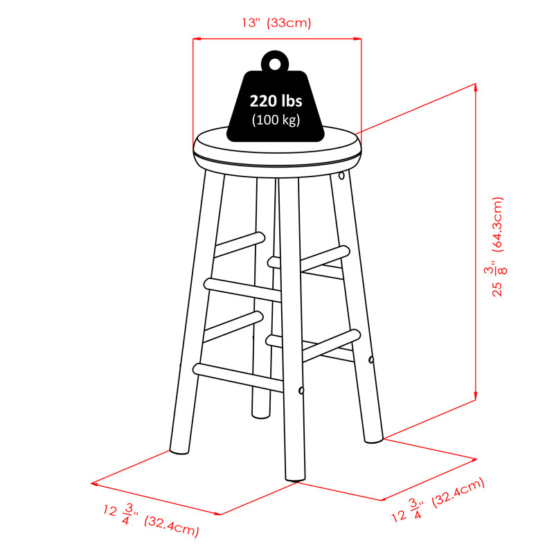 Swivel Solid Wood Counter Stool, Counter Stool, Oyster Grey