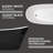 Acrylic Freestanding Soaking Bathtub 59'' x 29'' Single Slipper Stand Alone Bathroom Tub with Side Drain-94129307