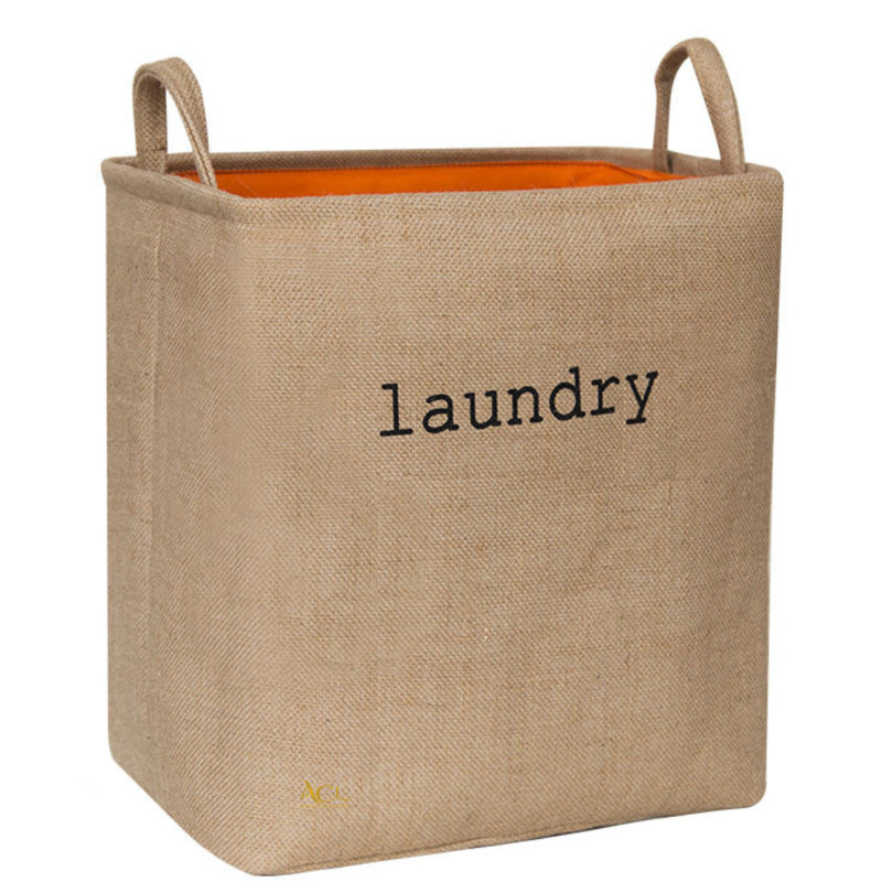 Latitude Run Fabric Decorative Basket, Cream