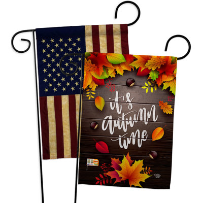 Drapeau de jardin en polyester 2 côtés 1 pi 5 po x 1 pi