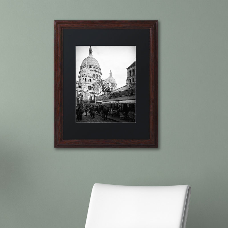 «Sacre-Cœur de Montmartre», reproduction de photo encadrée, H 14 po x l 11 po x P 0,5 po, Cadre noir, Noir