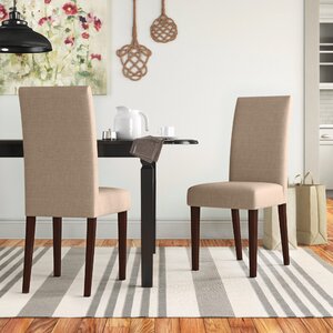 Upholstered Dining Chair In Beige Sand