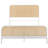 Randall White Open Cane Webbing Metal Queen Bed