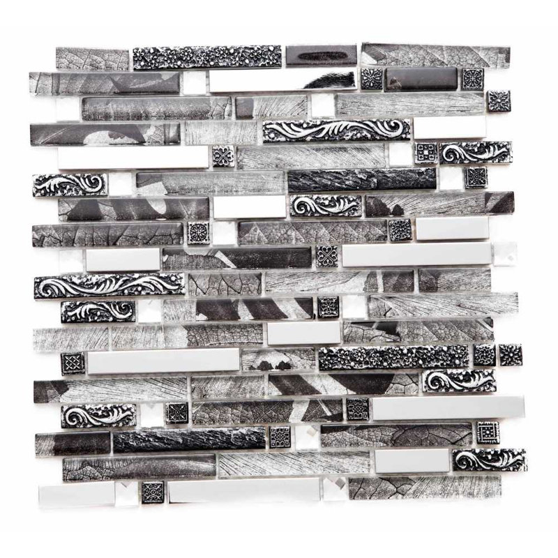 Victory 12" x 12" Glass Brick Joint Mosaic Wall Tile