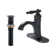 Cube Single-Hole Single-handle Bathroom Faucet with Drain Assembly