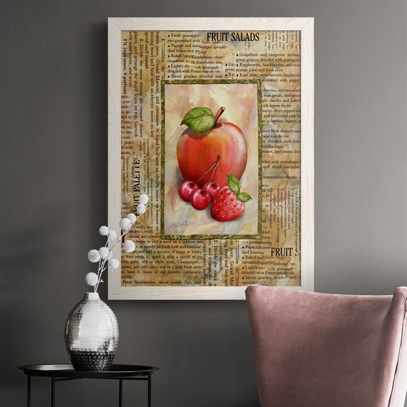 «Mixed Fruit I», reproduction d'un seul cadre photo sur toile, Blanc, H 37,5 po x l 27,5 po x P 1 po