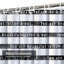 Rideau de douche monochrome noir à rayures noires avec 12 crochets-704669172