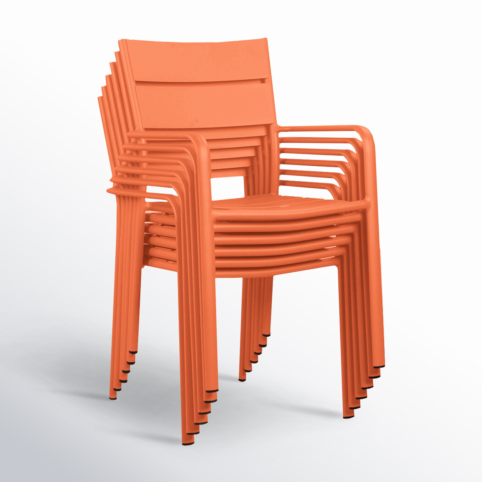 Ottie 71" Patio Dining Set, Orange