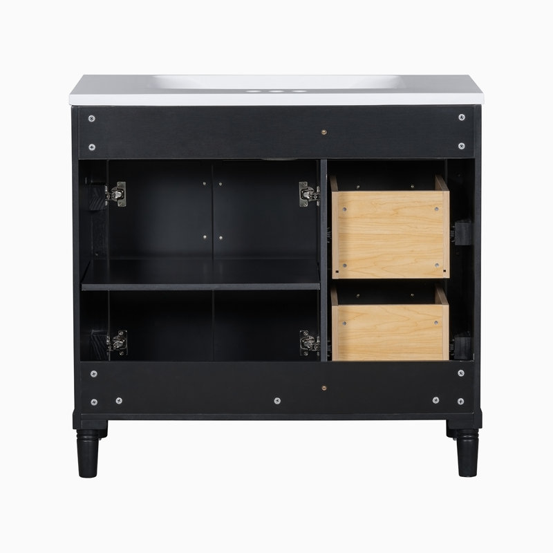 Meuble-lavabo simple 36 po avec plateau Dhananjay