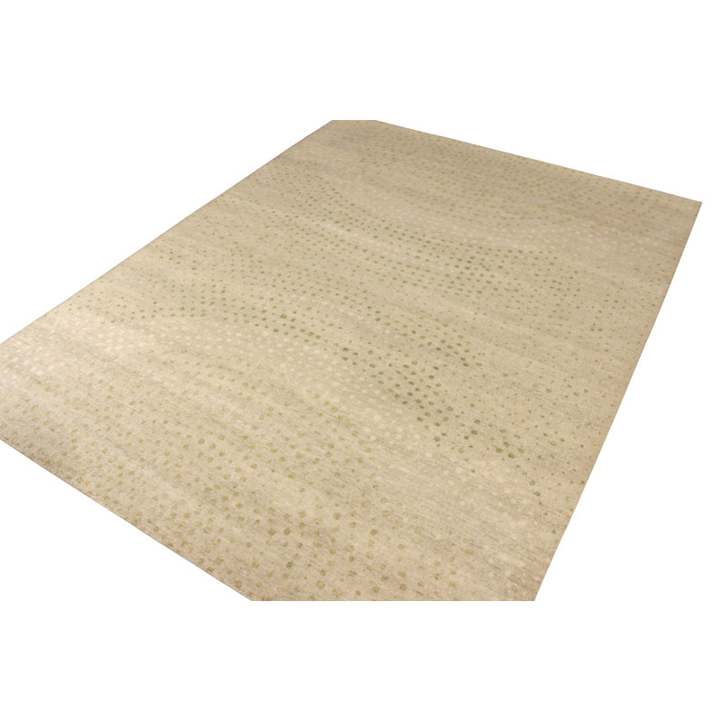 Distressed Homage Hand Knotted Wool Dots Area Rug, Rectangle 15' x 24'