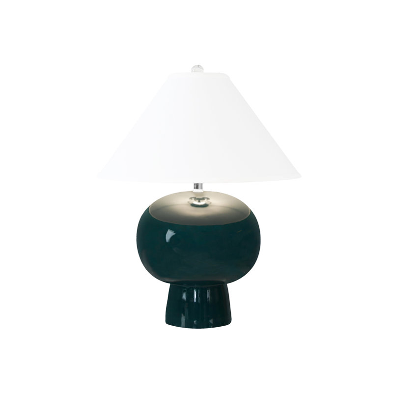 Annie Ceramic Table Lamp, Teal Green