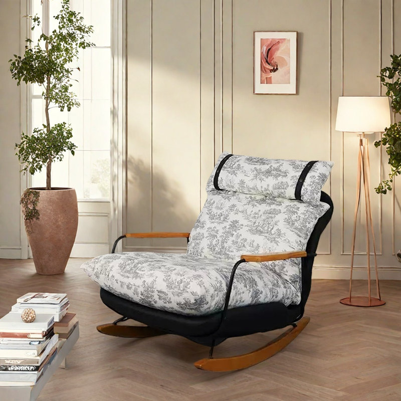 Light luxury ink knit rocking chair