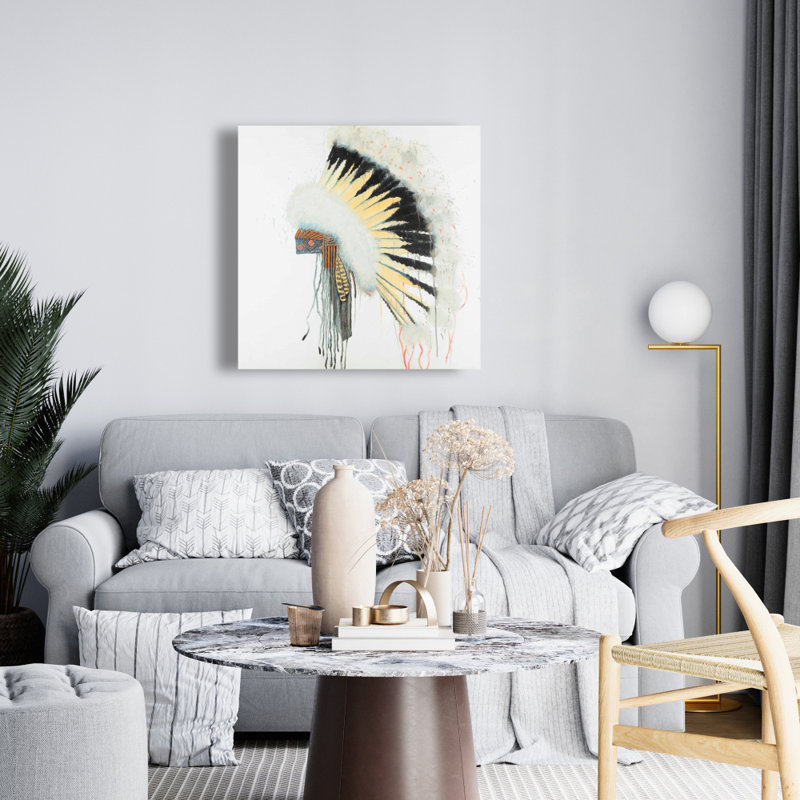Toile à plumes jaunes | Décoration de la maison amérindienne