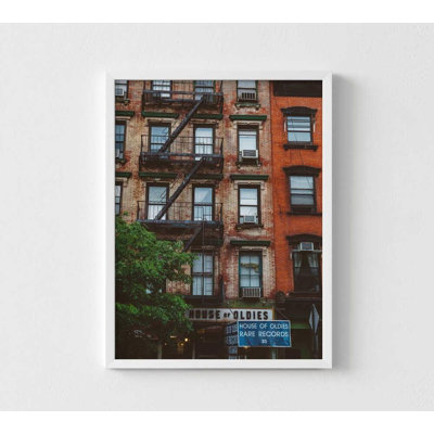 Record Store Wall Art: Old City Watercolor (Ready to Hang)