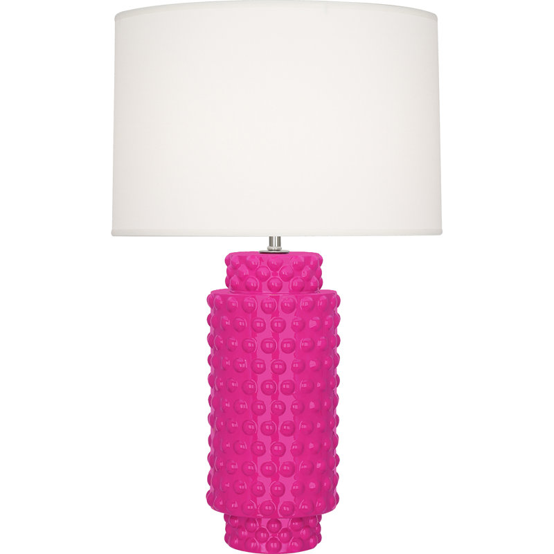 Dolly Table Lamp, 21.5" H x 15" W x 15" D, Razzle Rose