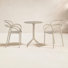 Farrah 24'' Round 2 - Person Bistro Set with Open Back Stacking Chairs