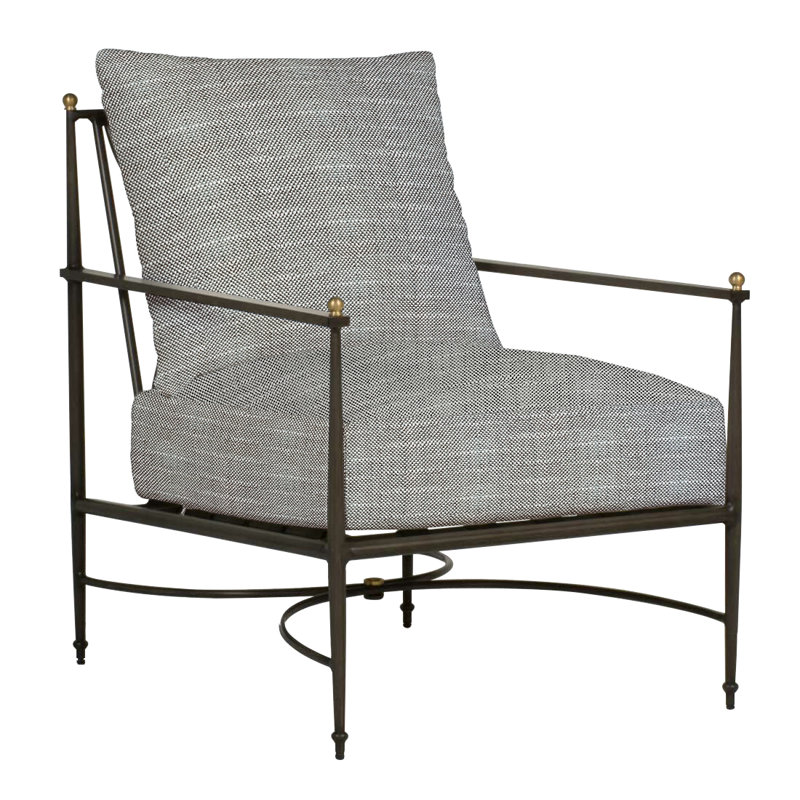 Roma Patio Chair with Cushions, Welt, Natural White