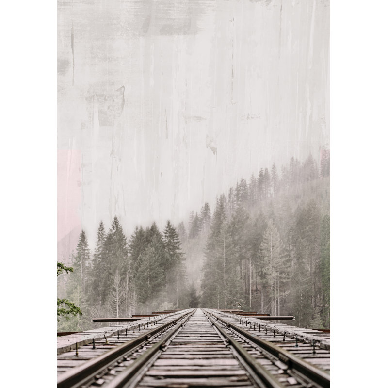 Forest Mountain Railway-reproduction de photo sur toile tendue, H 18 po x l 12 po