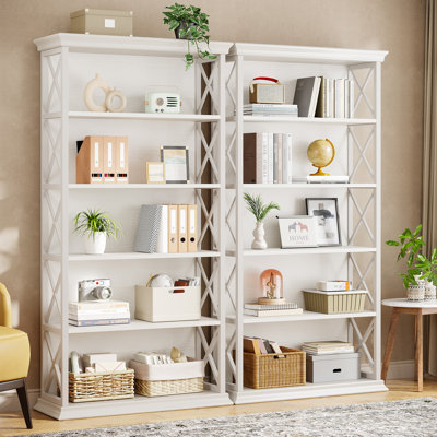 71" Tall Bookcase, 5-Shelf Freestanding Bookshelf For Home Office, Living Room
